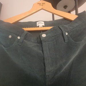 Green J.Crew Jeans Stretch 32 New tag 9" Vintage Straight